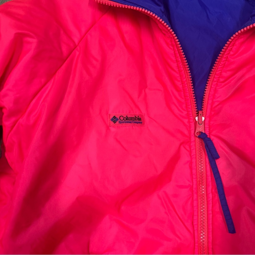 Vintage Columbia Reversible Neon Pink & Purple Mens Medium Retro Ski/BoardJacket - Picture 2 of 16